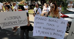 FOTO Prosvjed podrške Franciškoviću. Žena iz inozemstva: "Izgubit ćemo domovinu"