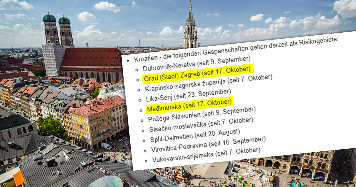 Njemačka na crvenu listu dodala Zagreb i Međimursku županiju