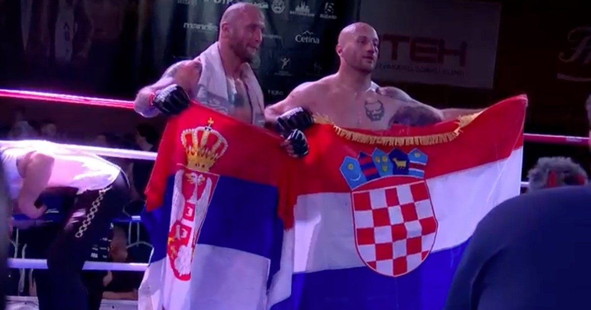 VIDEO Hrvat i Srbin oduševili gestom. Borci nakon nokauta razmijenili zastave