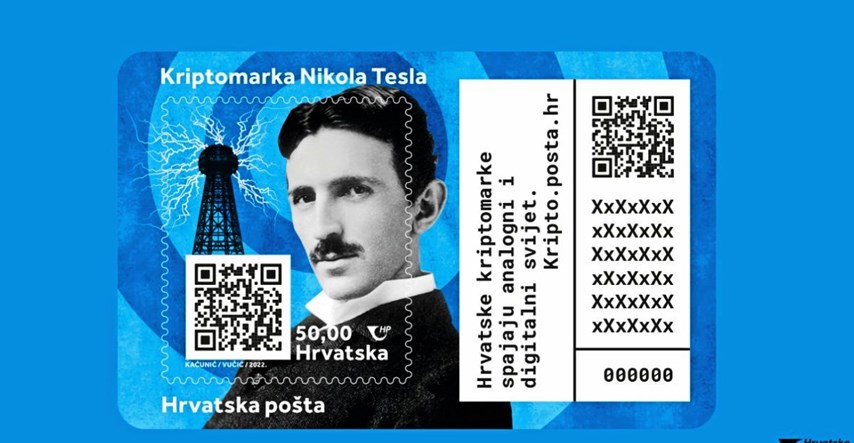 Hrvatska pošta u optjecaj stavlja novu kriptomarku s motivom Nikole Tesle