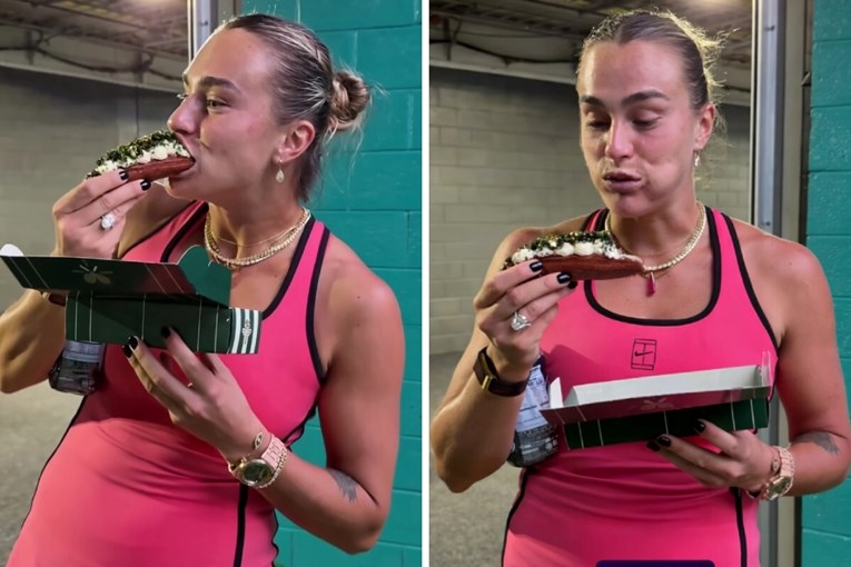 VIDEO Sabalenka probala hot-dog od 100 dolara pa u oduševljenju počela psovati