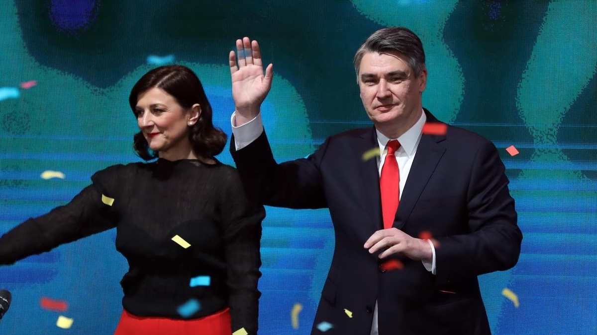 Milanović i njegova supruga Sanja bili su modno usklađeni na proglašenju pobjede