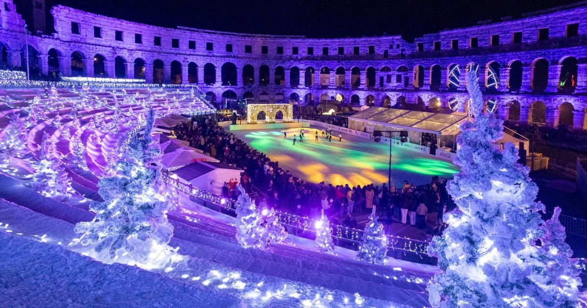 U pulskoj Areni otvoreno veliko klizalište, klizački klub priredio show