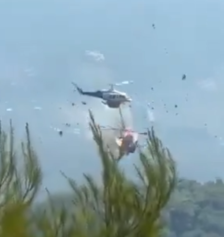 VIDEO Helikopteri se sudarili dok su gasili požar u Grčkoj. Izvučena tijela pilota