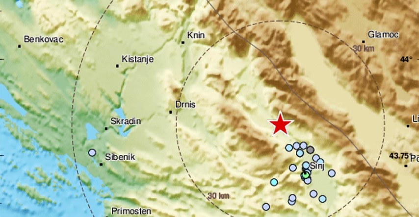 Slabiji potres u Dalmatinskoj zagori, osjetio se u Splitu