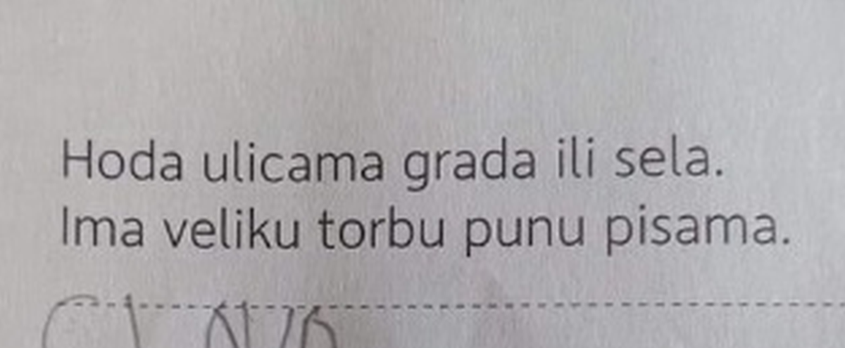 Tko hoda gradom s torbom punom pisama? Učenički odgovor iz Hrvatske je hitčina