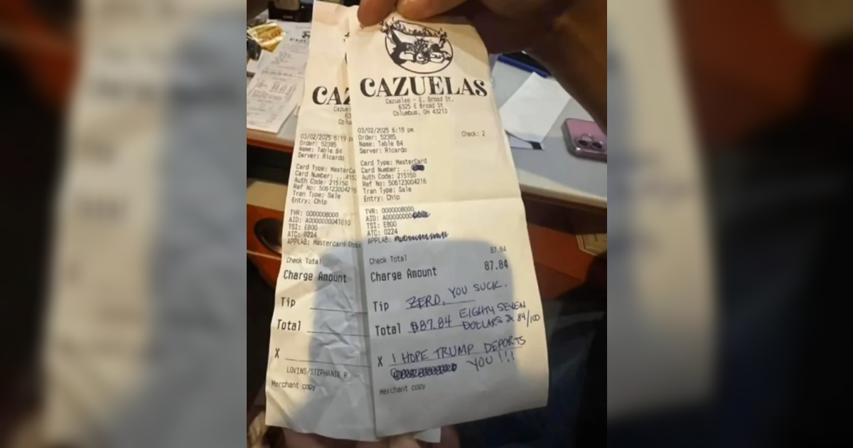 Dobila otkaz jer je konobaru na računu napisala "nadam se da će te Trump deportirati"