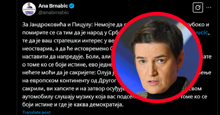 Brnabić napala Piculu i Jandrokovića: Nećete voditi Srbiju, narod je uz Vučića