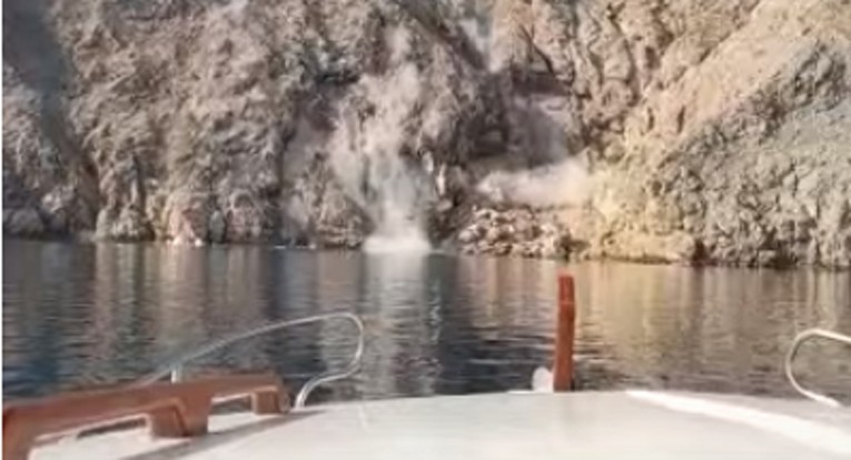 VIDEO Potres srušio stijene u uvali na Krku?