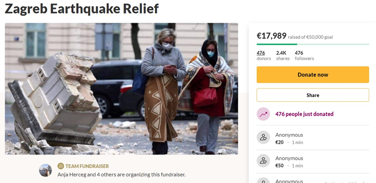 Na GoFundMe se skuplja novac za Zagreb, doniraju i Talijani