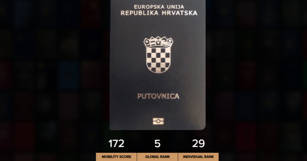 Hrvatska putovnica je 5. najmoćnija na svijetu