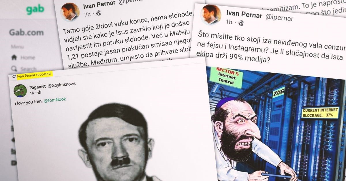 Desničari prelaze na Gab zbog cenzure Trumpa. Pernar tamo širi teorije zavjere