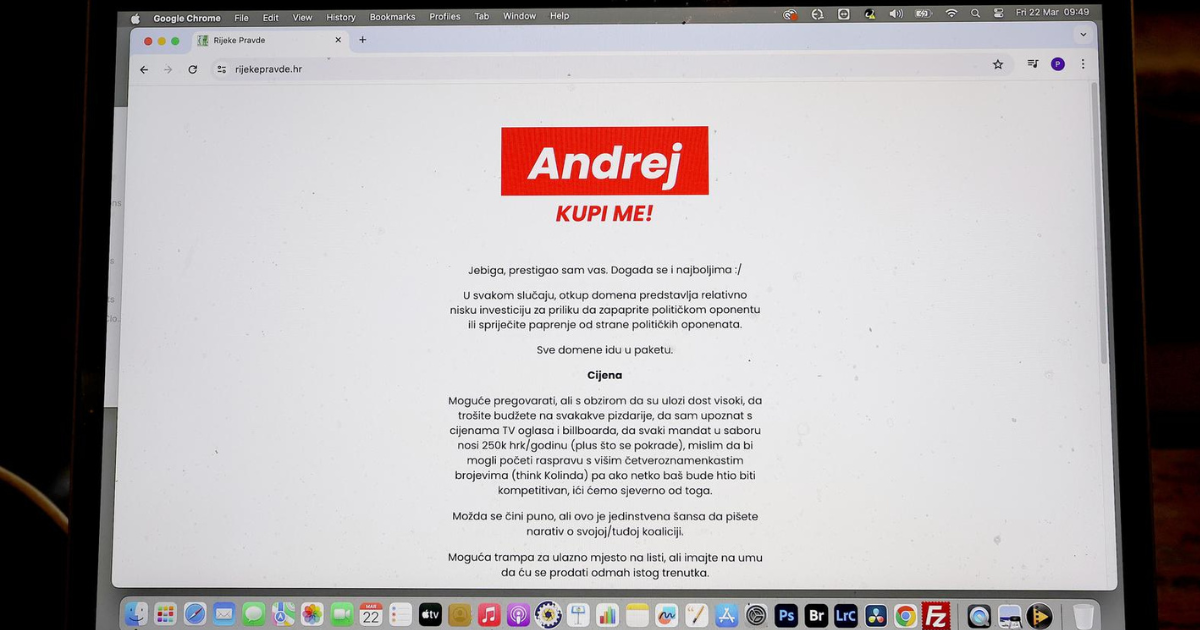 Javio se vlasnik domene rijekepravde.hr: "Noćas sam imao ozbiljan razgovor..."