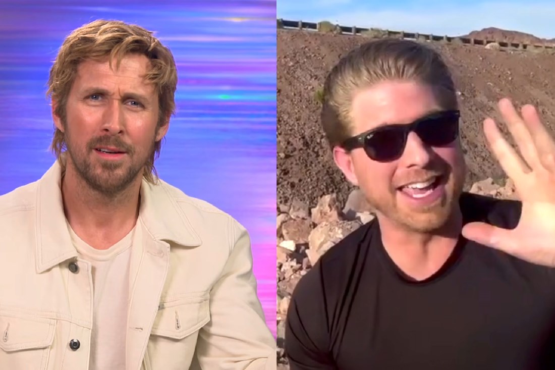 Novinar zapeo pokraj ceste pa intervjuirao Goslinga. "Ovo je kao skeč iz SNL-a"