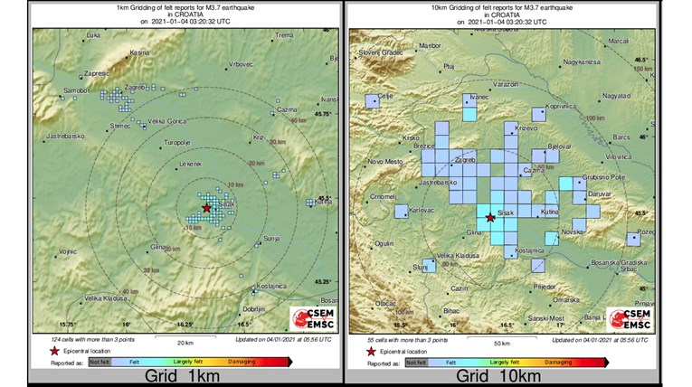 Potres snage 3.5 po Richteru zatresao Petrinju i okolicu