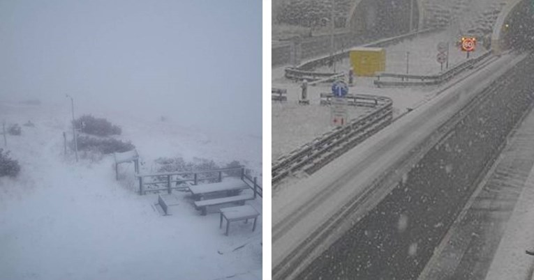 VIDEO Snijeg na Platku, Dinari, Biokovu... Pada i kod Gospića, HAK poslao upozorenje