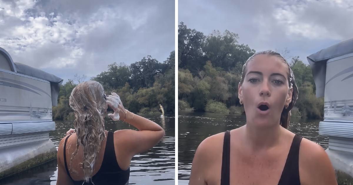 Snimala se dok se kupala u rijeci, a onda je shvatila da nije sama