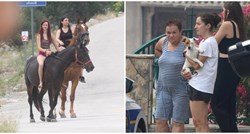 Emotivne slike u Grebaštici: Mještani od požara spašavali i svoje konje i pse