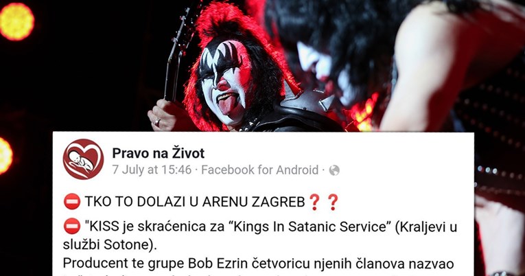 Udruga Pravo na život o grupi Kiss: "U zagrebačku Arenu stižu sotonisti"