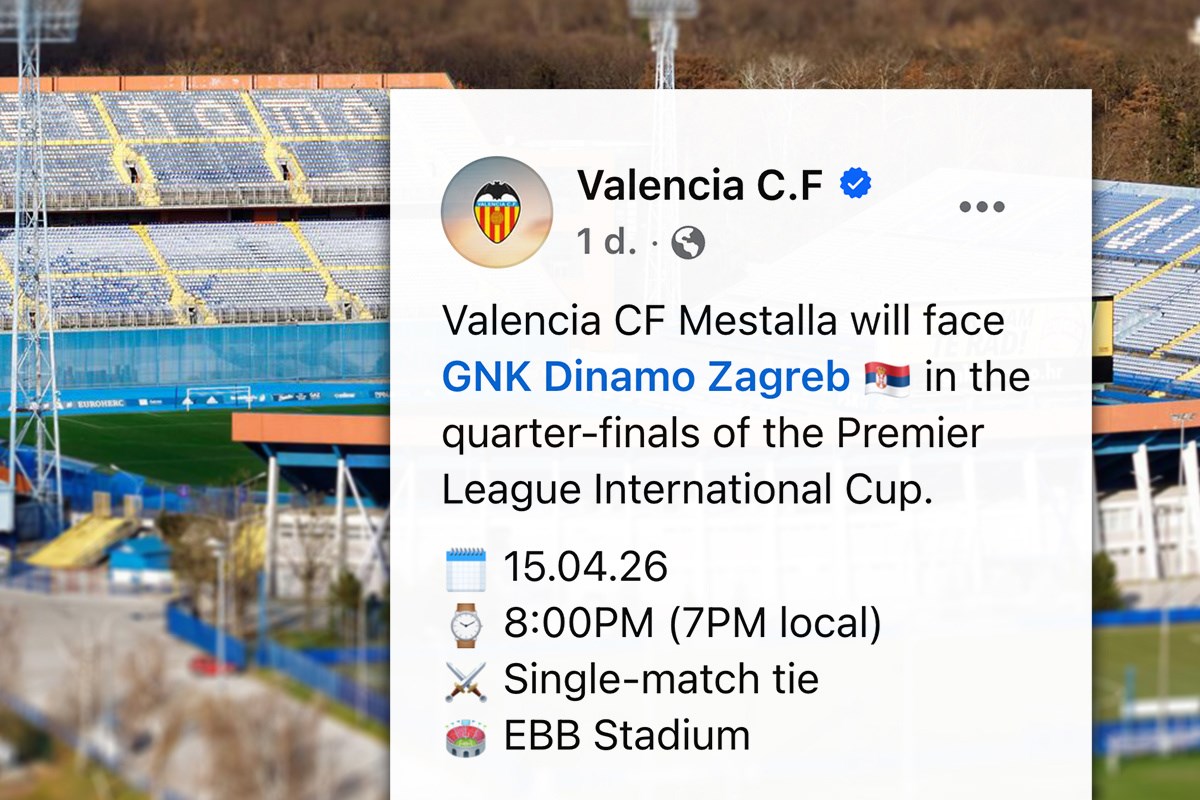 Valencia najavila utakmicu s mladom momčadi Dinama uz srpsku zastavu