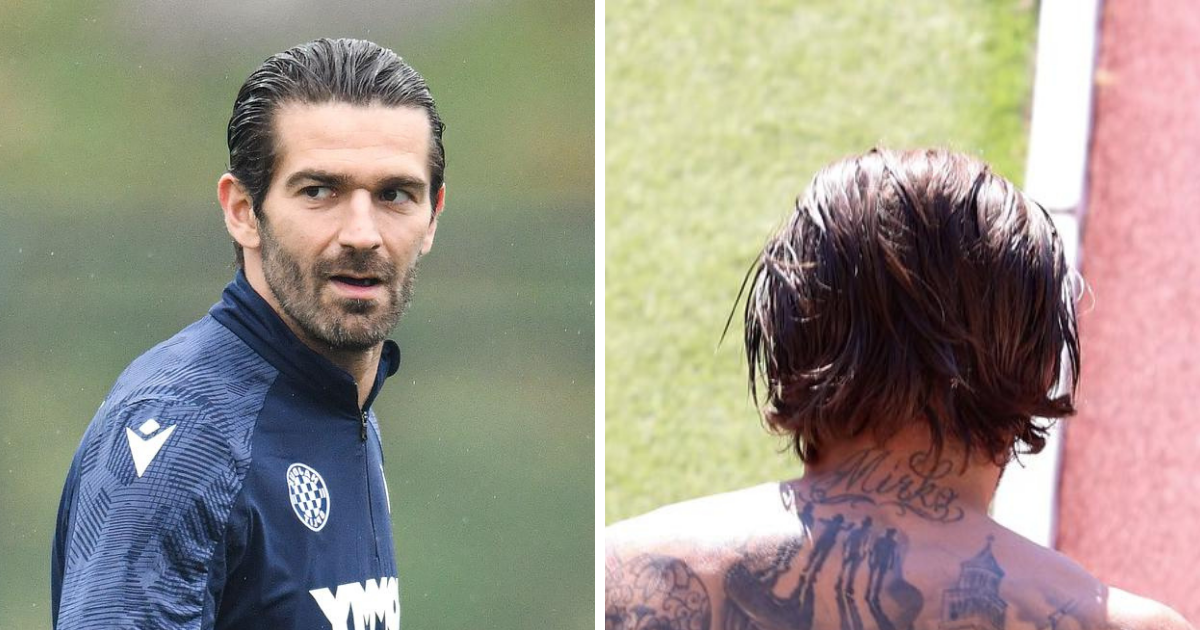 Marko Livaja skinuo majicu uoči treninga i pokazao tetovaže na leđima