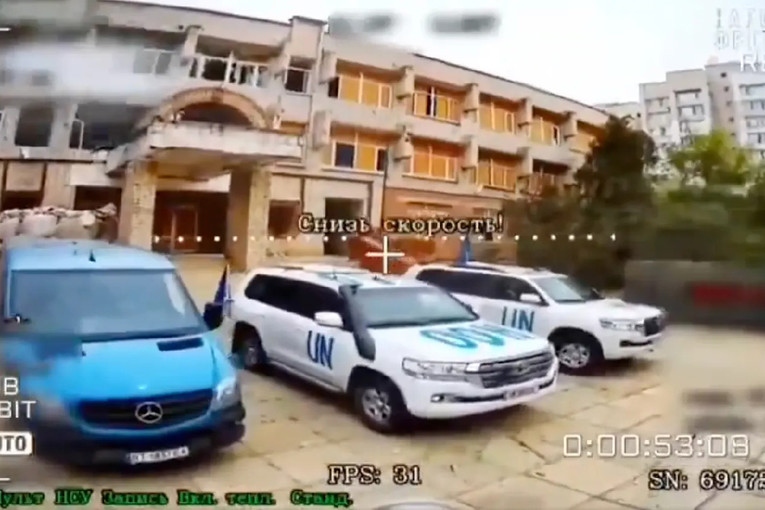 VIDEO Rusija snimila vlastiti napad dronom na UN-ovo vozilo u Hersonu