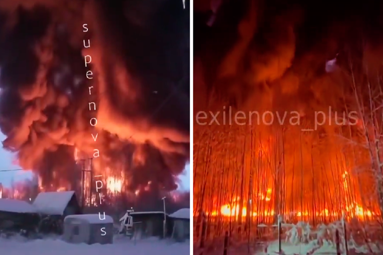 VIDEO Eksplozije u ruskom gradu. Gore spremnici s gorivom, diže se veliki oblak dima