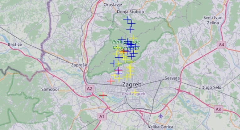 Grmljavinsko nevrijeme iznad Zagreba, u pola sata zabilježeno više od 40 munja