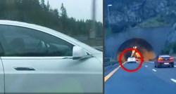 VIDEO Pijan zaspao vozeći Teslu, auto mu spasio život