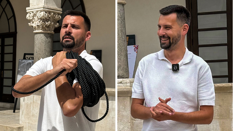 Ivošević užetom dokazivao da je HDZ prevario Splićane: "Razlika je u 10 stolova"