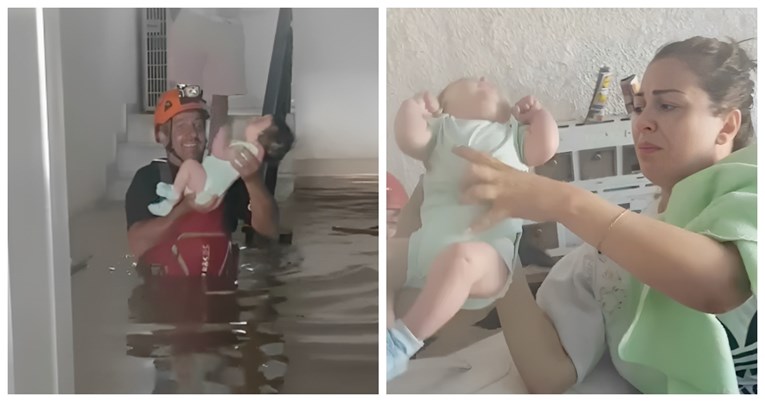 U poplavama u Grčkoj spašena je beba, pogledajte emotivan prizor
