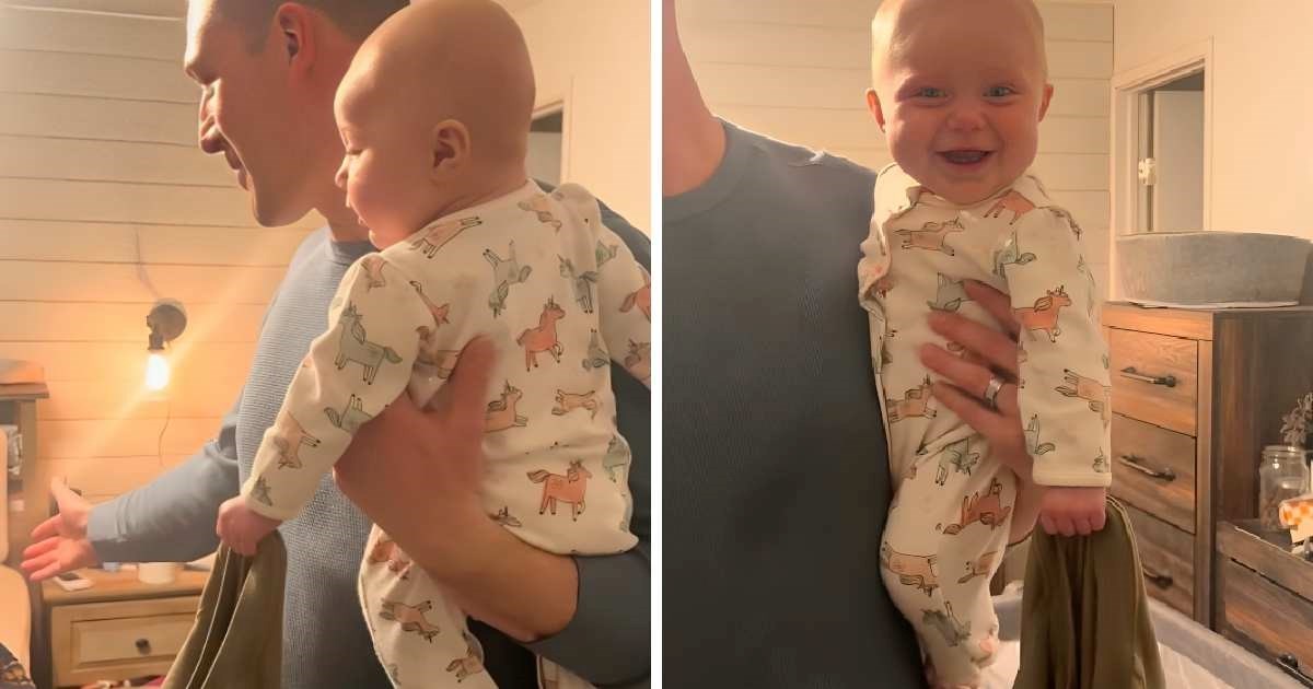 Tata u šoku: Pogledajte što je tromjesečna beba napravila s njegovom majicom