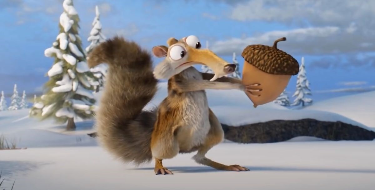 Scrat iz Ledenog doba konačno uhvatio i pojeo žir, video pregledan dva milijuna puta