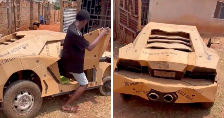 Tinejdžer izradio Lamborghini od kartona. Najluđe od svega? Vozi 40 km/h