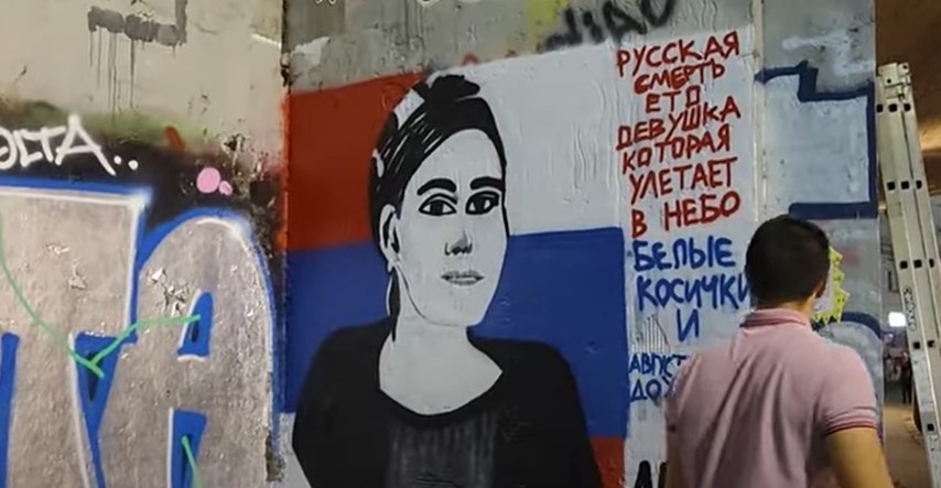 Prije dva dana u Beogradu osvanuo mural Darje Dugine. Danas je uništen