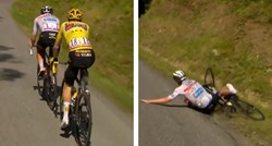 VIDEO Scene s Tour de Francea obišle svijet. Slovenac pao u kanal, lider ga pričekao