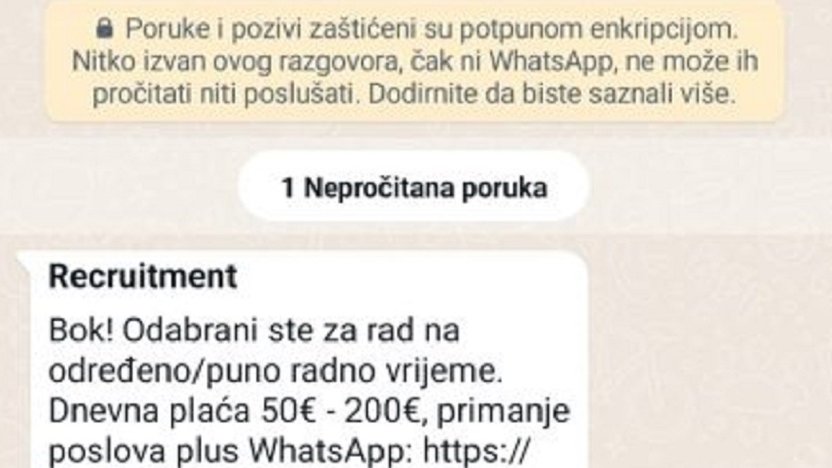 Nova prevara se širi WhatsAppom, ljudi dobiju poruku da su dobili dobar posao