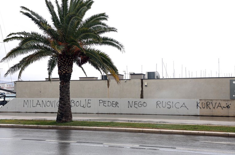 U Splitu pisao grafite protiv Milanovića i Možemo. 