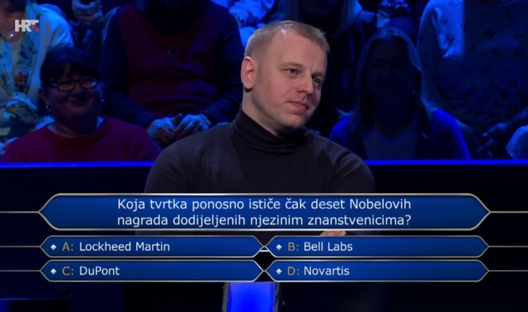 Robert u Milijunašu stigao do 13. pitanja pa odustao, znate li odgovor o Nobelovcima?