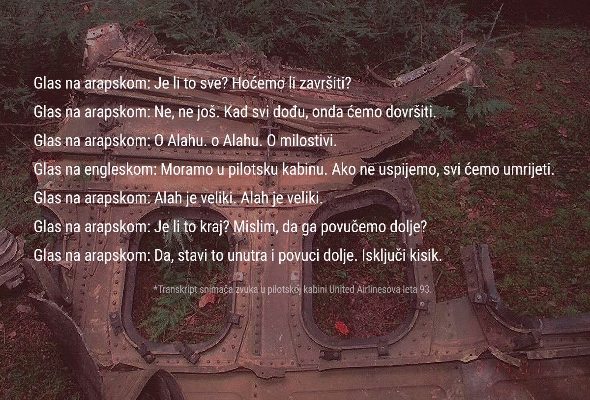 Objavljeni zastrašujući transkripti iz aviona otetog 11. rujna