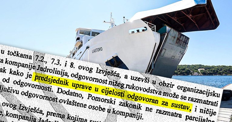 Imamo dokument iz istrage. "Šef Jadrolinije je odgovoran za nesreću broda Lastovo"