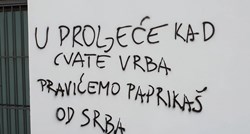 Novi gnjusan grafit u Splitu: "Kad cvate vrba pravićemo paprikaš od Srba"