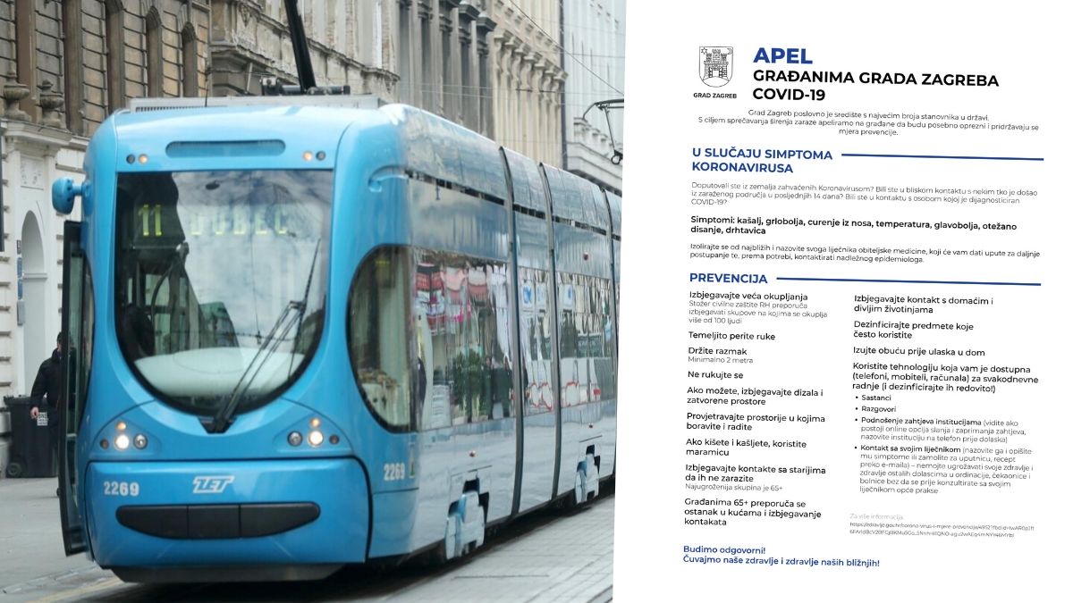 Grad Zagreb poslao apel svojim građanima. Savjetuje kako ne dobiti koronu
