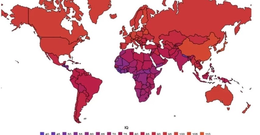 Objavljena lista zemalja prema kvocijentu inteligencije stanovništva, Hrvatska je 37.