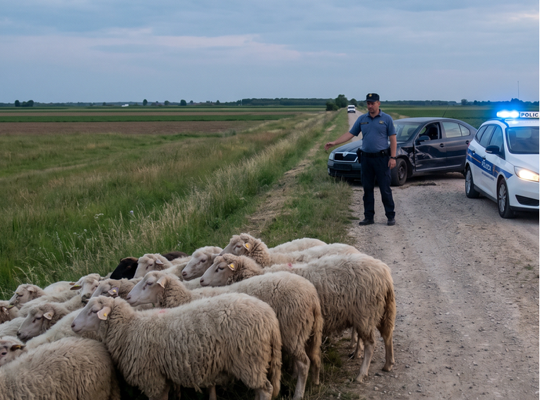 Vozio pijan pa se zabio u stado ovaca u Baranji. Ubio njih dvadeset