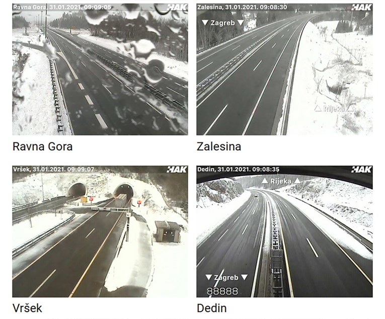 Snijeg otežava promet u Zagorju, Međimurju, Gorskom kotaru...