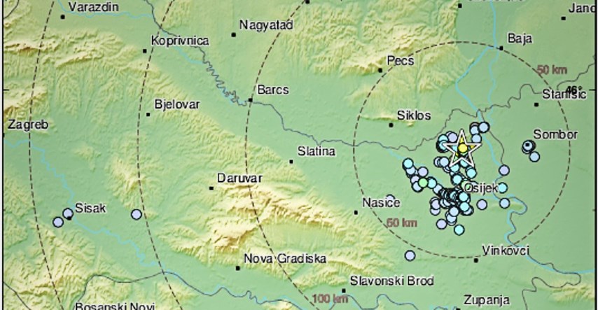 Potres u Baranji magnitude 3.4 po Richteru