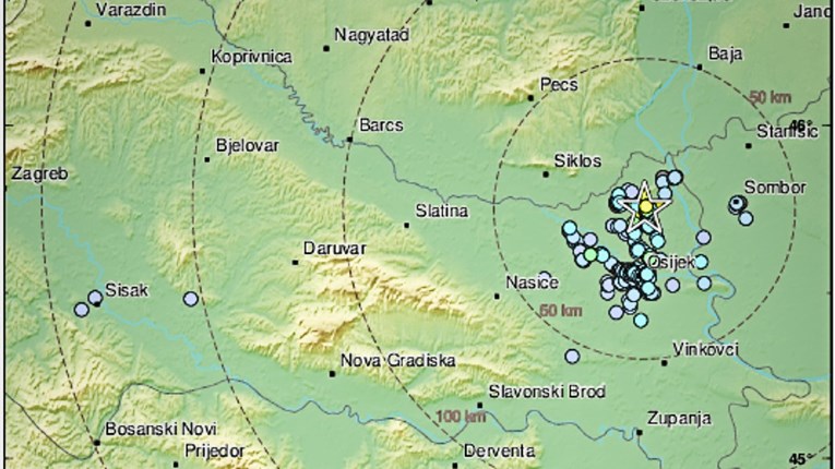 Potres u Baranji magnitude 3.4 po Richteru