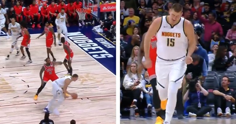 Jokićeva čarolija. Pogledajte spektakularni koš iz bezizlazne situacije