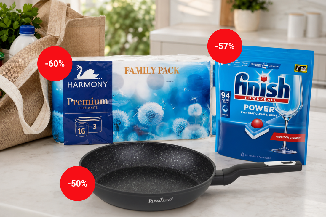 Toaletni papir 60%, Finish 57%, a našli smo i aparate upola cijene